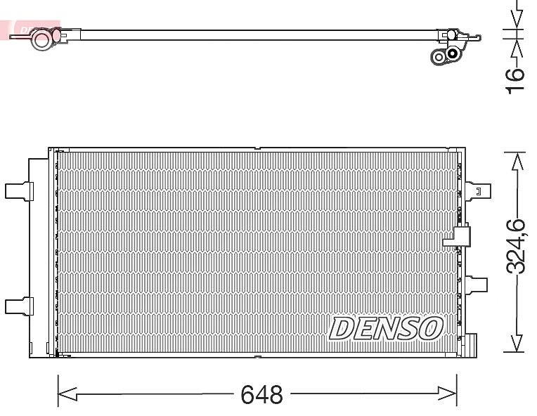 Denso Kondensator, Klimaanlage [Hersteller-Nr. DCN02044] für Porsche, Audi
