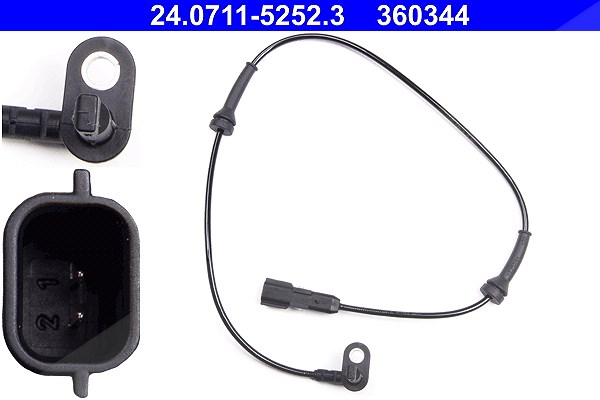 Ate Sensor, Raddrehzahl [Hersteller-Nr. 24.0711-5252.3] für Renault