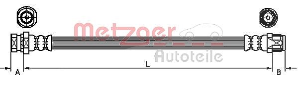 Metzger Autoteile Bremsschlauch [Hersteller-Nr. 4110213] für Opel, Nissan, Renault