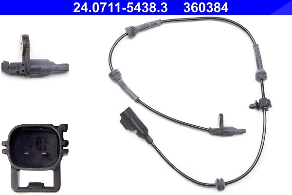 Ate Sensor, Raddrehzahl [Hersteller-Nr. 24.0711-5438.3] für Land Rover