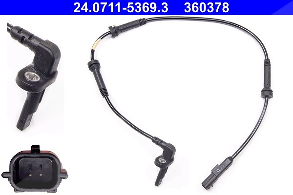 Ate Sensor, Raddrehzahl [Hersteller-Nr. 24.0711-5369.3] für Dacia, Renault