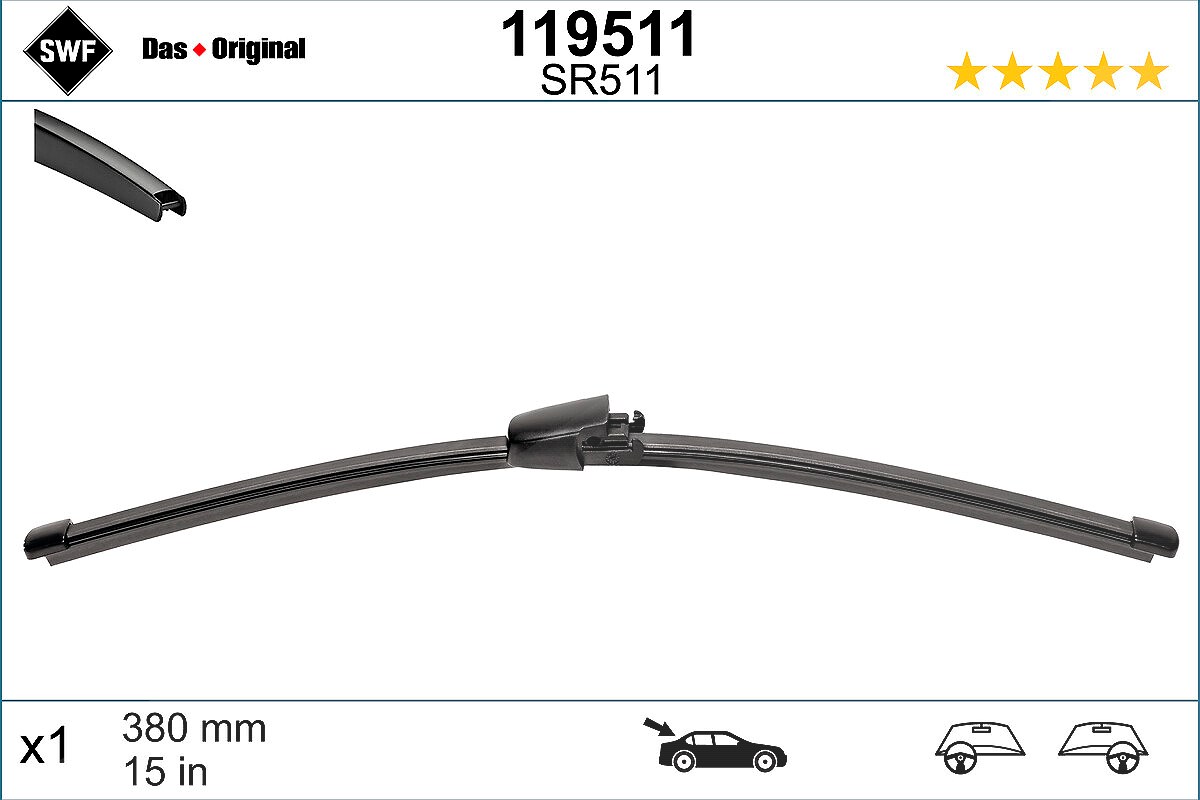 Swf Wischblatt [Hersteller-Nr. 119511] für Volvo, BMW, Ford Usa