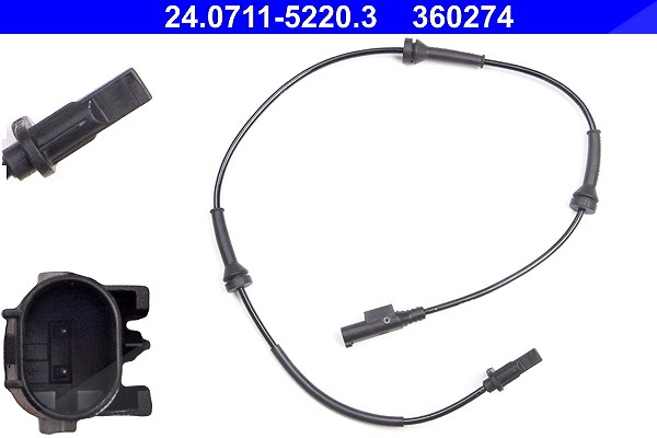 Ate Sensor, Raddrehzahl [Hersteller-Nr. 24.0711-5220.3] für Fiat, Ford, Abarth