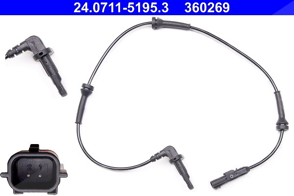 Ate Sensor, Raddrehzahl [Hersteller-Nr. 24.0711-5195.3] für Renault