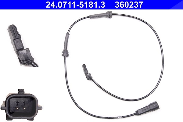 Ate Sensor, Raddrehzahl [Hersteller-Nr. 24.0711-5181.3] für Renault