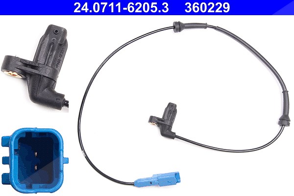 Ate Sensor, Raddrehzahl [Hersteller-Nr. 24.0711-6205.3] für Peugeot