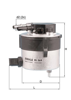 Mahle Kraftstofffilter [Hersteller-Nr. KL569] für Volvo, Mazda, Ford