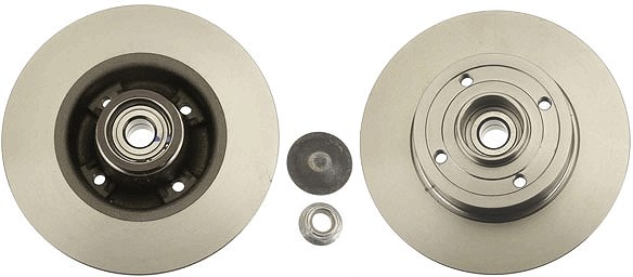Trw 1x Bremsscheiben hinten+Radlager+ABS Ring [Hersteller-Nr. DF4274BS] für Nissan, Renault