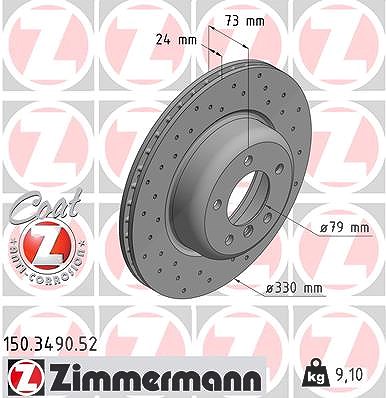 Zimmermann Bremsscheibe [Hersteller-Nr. 150.3490.52] für BMW