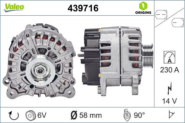 Valeo Generator [Hersteller-Nr. 439716] für VW