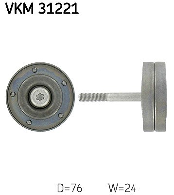 Skf Umlenk-/Führungsrolle, Keilrippenriemen [Hersteller-Nr. VKM31221] für Skoda, Seat, VW