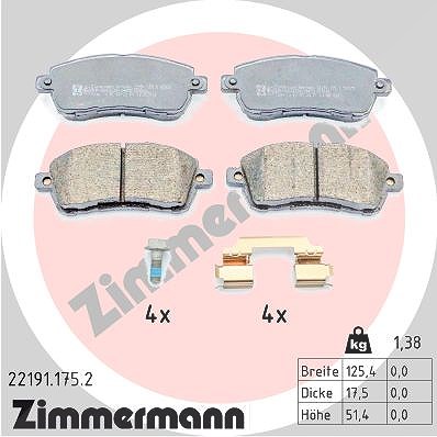 Zimmermann Bremsbel?Ge Vorne Ford Ka+ - Bild 2