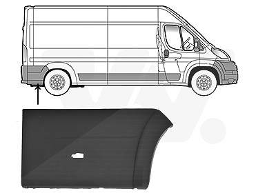Van Wezel Zier-/Schutzleiste, Seitenwand [Hersteller-Nr. 0983420] für Peugeot, Citroën, Fiat, Opel