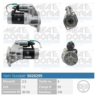 Meat & Doria Starter [Hersteller-Nr. 5020295] für Opel, Vauxhall, Isuzu