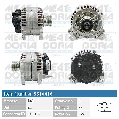 Meat & Doria Generator [Hersteller-Nr. 5510416] für Audi, VW