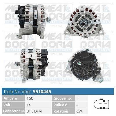 Meat & Doria Generator [Hersteller-Nr. 5510445] für Fiat, Iveco