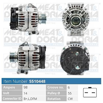 Meat & Doria Generator [Hersteller-Nr. 5510448] für Renault, Dacia