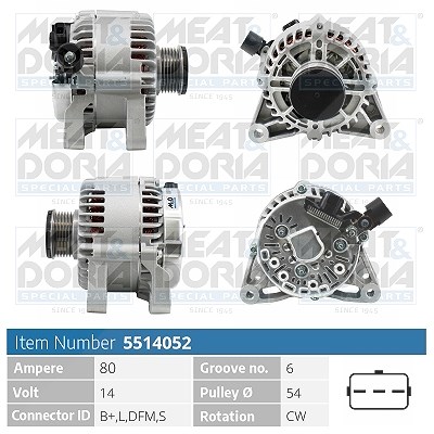 Meat & Doria Generator [Hersteller-Nr. 5514052] für Mazda, Ford