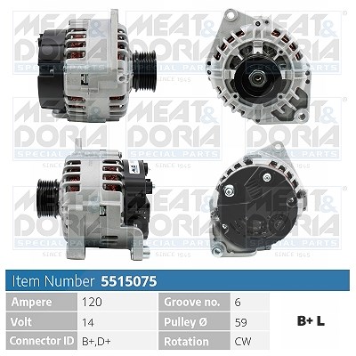 Meat & Doria Generator [Hersteller-Nr. 5515075] für Citroën, Fiat, Peugeot