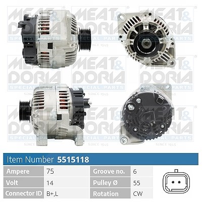 Meat & Doria Generator [Hersteller-Nr. 5515118] für Renault, Vauxhall, Opel, Aro