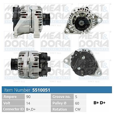 Meat & Doria Generator [Hersteller-Nr. 5510051] für Lancia, Fiat