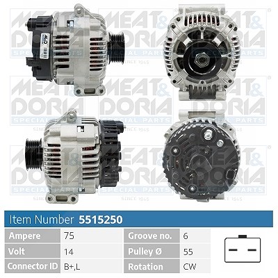 Meat & Doria Generator [Hersteller-Nr. 5515250] für Dacia, Renault, Nissan