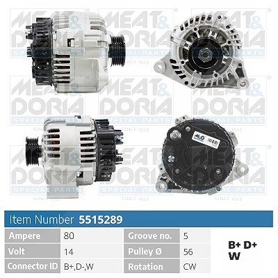 Meat & Doria Generator [Hersteller-Nr. 5515289] für Peugeot, Citroën