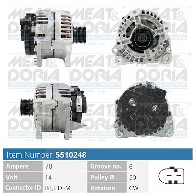 Meat & Doria Generator [Hersteller-Nr. 5510248] für VW, Seat, Skoda