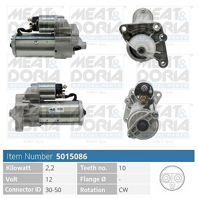 Meat & Doria Starter [Hersteller-Nr. 5015086] für Nissan, Renault, Opel