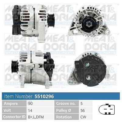 Meat & Doria Generator [Hersteller-Nr. 5510296] für VW, Audi, Skoda