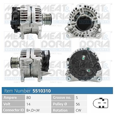 Meat & Doria Generator [Hersteller-Nr. 5510310] für VW, Skoda, Audi, Seat