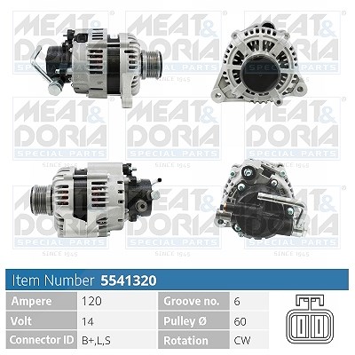 Meat & Doria Generator 120A [Hersteller-Nr. 5541320] für Hyundai, Kia