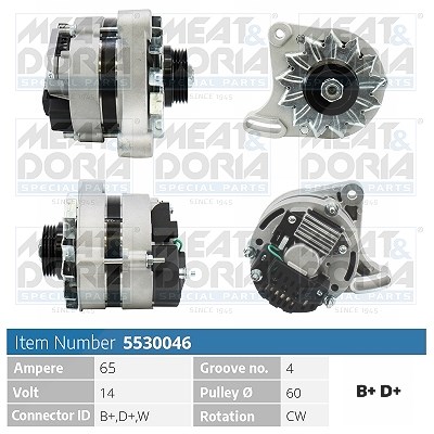 Meat & Doria Generator [Hersteller-Nr. 5530046] für Fiat, Autobianchi, Lancia