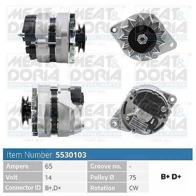 Meat & Doria Generator [Hersteller-Nr. 5530103] für Iveco, Alfa Romeo, Fiat, Lancia