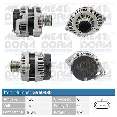 Meat & Doria Generator [Hersteller-Nr. 5560330] für Chevrolet, Opel, Vauxhall