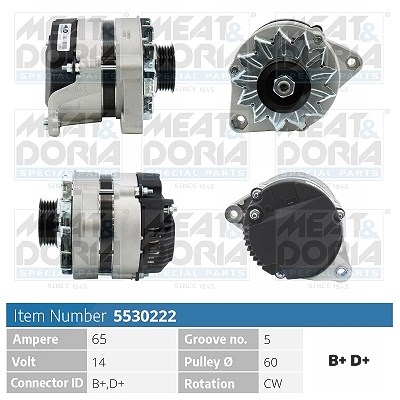 Meat & Doria Generator [Hersteller-Nr. 5530222] für Innocenti, Lancia, Fiat