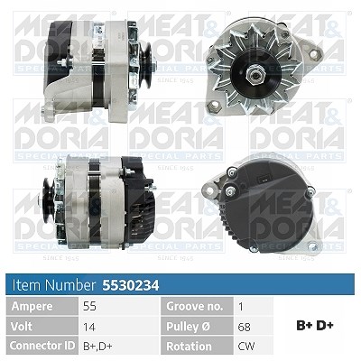 Meat & Doria Generator [Hersteller-Nr. 5530234] für Innocenti, Zastava, Lancia, Autobianchi, Fiat, Yugo, Ford