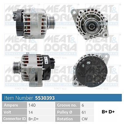 Meat & Doria Generator [Hersteller-Nr. 5530393] für Lancia, Fiat, Opel, Suzuki, Alfa Romeo