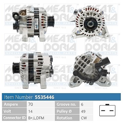 Meat & Doria Generator [Hersteller-Nr. 5535446] für Peugeot, Citroën