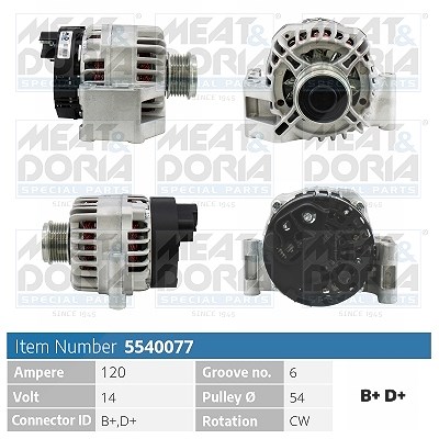 Meat & Doria Generator [Hersteller-Nr. 5540077] für Lancia, Fiat, Alfa Romeo
