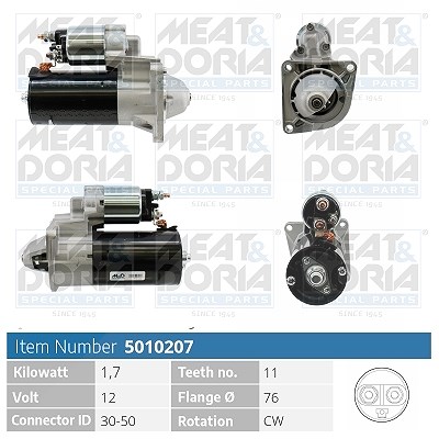 Meat & Doria Starter [Hersteller-Nr. 5010207] für Alfa Romeo, Jeep, Fiat, Lancia