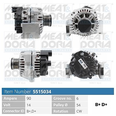 Meat & Doria Generator [Hersteller-Nr. 5515034] für Alfa Romeo, Ford, Opel, Lancia, Fiat, Suzuki