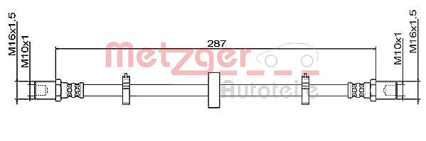 Metzger Autoteile Bremsschlauch [Hersteller-Nr. 4111492] für Iveco