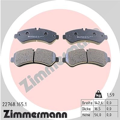 Zimmermann Bremsbelagsatz, Scheibenbremse [Hersteller-Nr. 22768.165.1] für Lexus, Toyota