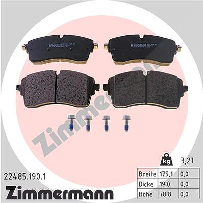 Zimmermann Bremsbelagsatz, Scheibenbremse [Hersteller-Nr. 22485.190.1] für Jaguar
