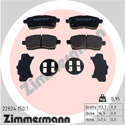 Zimmermann Bremsbelagsatz, Scheibenbremse [Hersteller-Nr. 22824.150.1] für Suzuki