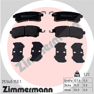 Zimmermann Bremsbelagsatz, Scheibenbremse [Hersteller-Nr. 25340.150.1] für Infiniti, Nissan