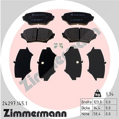 Zimmermann Bremsbelagsatz, Scheibenbremse [Hersteller-Nr. 24297.145.1] für Mazda