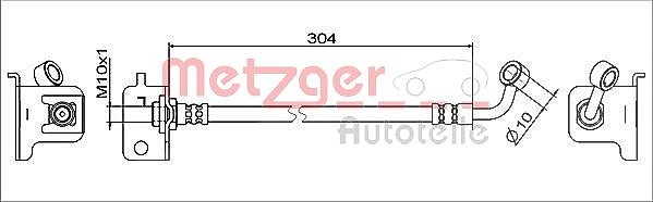 Metzger Autoteile Bremsschlauch [Hersteller-Nr. 4111567] für Hyundai