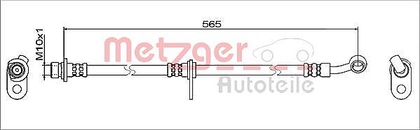 Metzger Autoteile Bremsschlauch [Hersteller-Nr. 4119373] für Honda